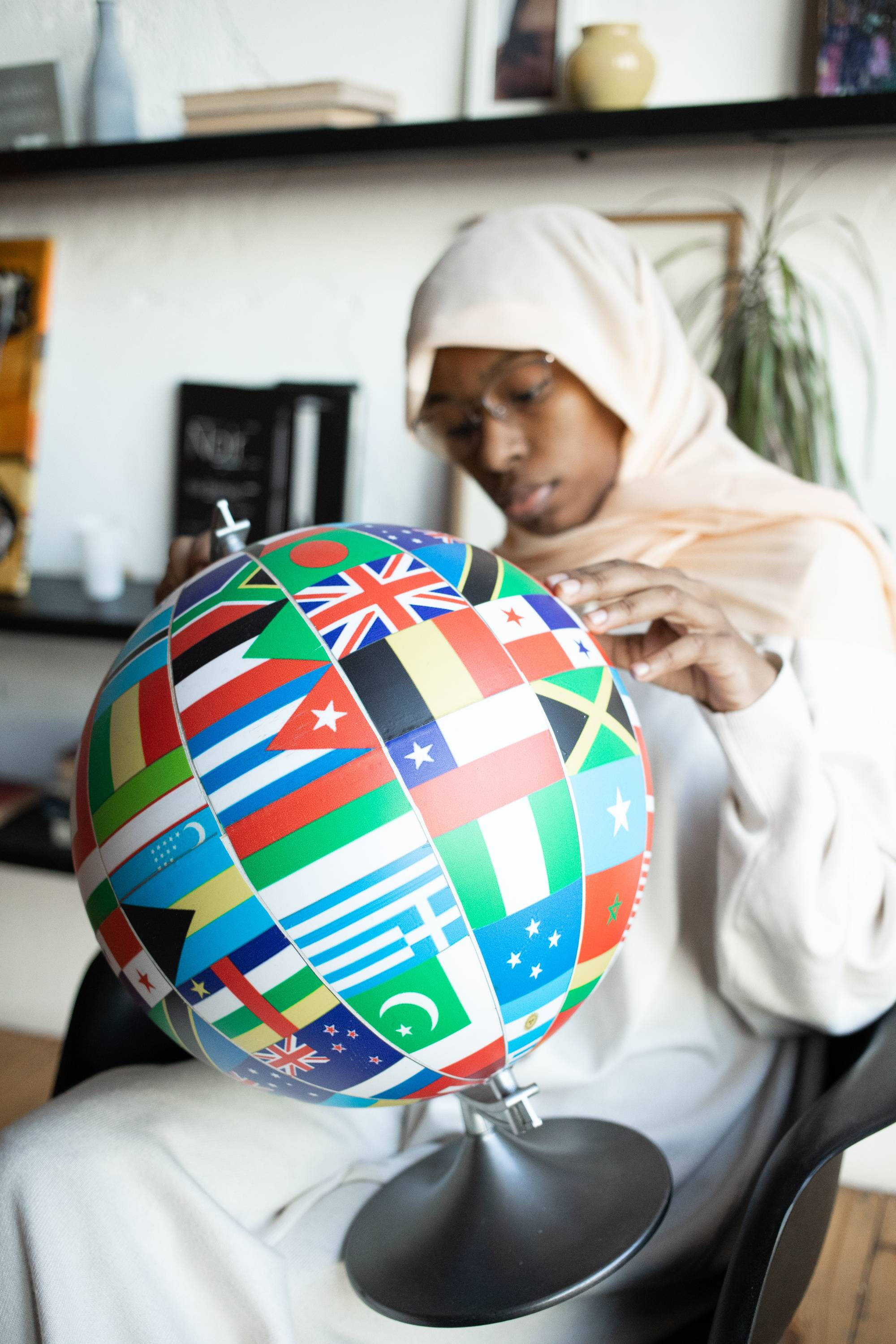 Globe of flags